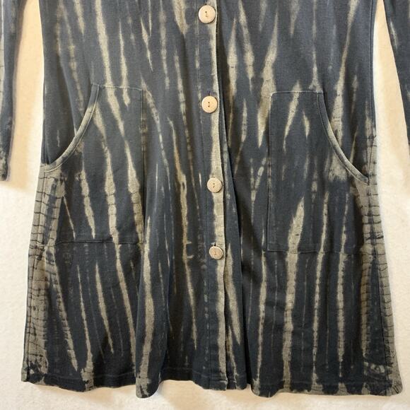 Earthbound Women Longline Button Hoodie Jacket Sz S Boho Grunge Witchy Festival - Picture 3 of 10